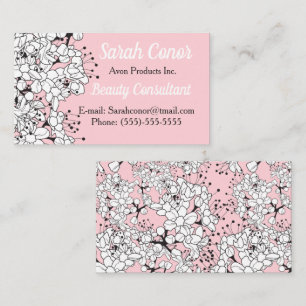 Floral Beauty Consultant Business Card