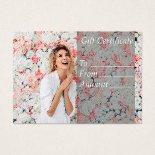 Floral beauty Girl  Salon and Spa Gift Certificate