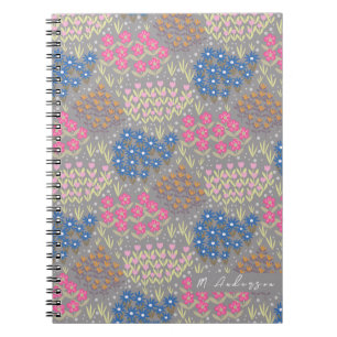 Floral Bed Grey Notebook