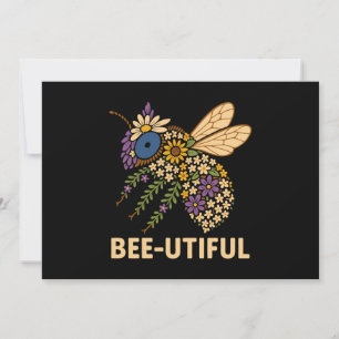 Floral Bee Fusion Bee-Utiful Invitation