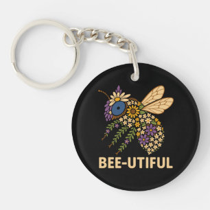 Floral Bee Fusion Bee-Utiful Key Ring
