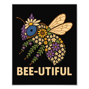 Floral Bee Fusion Bee-Utiful Photo Print