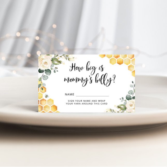 Floral bee how big is mummy's belly enclosure card (Creator Uploaded)