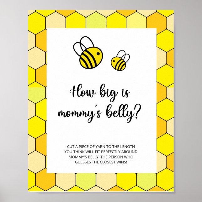 Floral bee how big is mummy's belly game poster (Front)