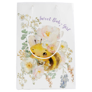Floral Bee Medium Gift Bag