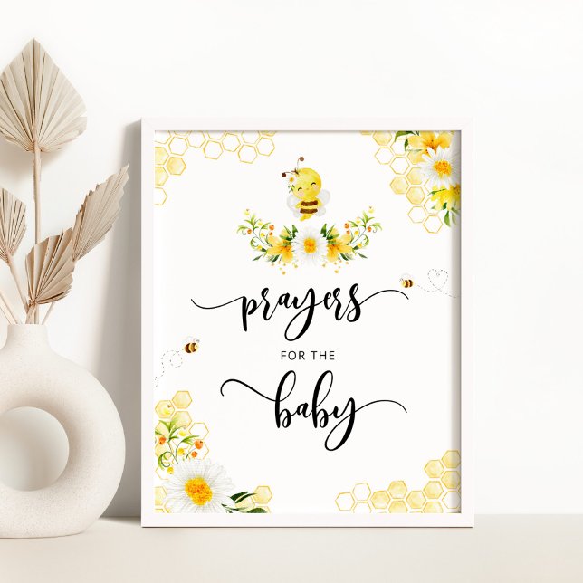Floral bee Prayers for the baby Poster (Creator Uploaded)