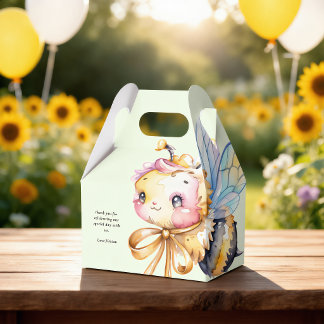 Floral Beehives and little Bee Baby Shower Favour Box