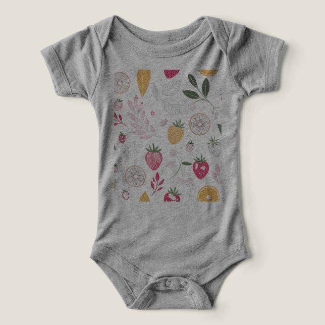 “Floral Bella+Canvas Infant Tri-Blend One Piece” (Design Front)