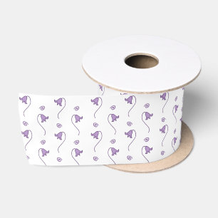 Floral Bells Pattern Satin Ribbon