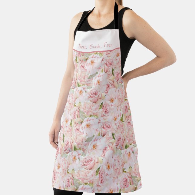 Floral Best Cook Ever Apron (Insitu)