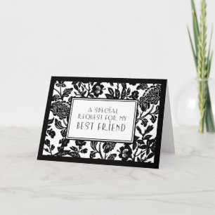 Floral Best Friend Bridesmaid Invitation Card