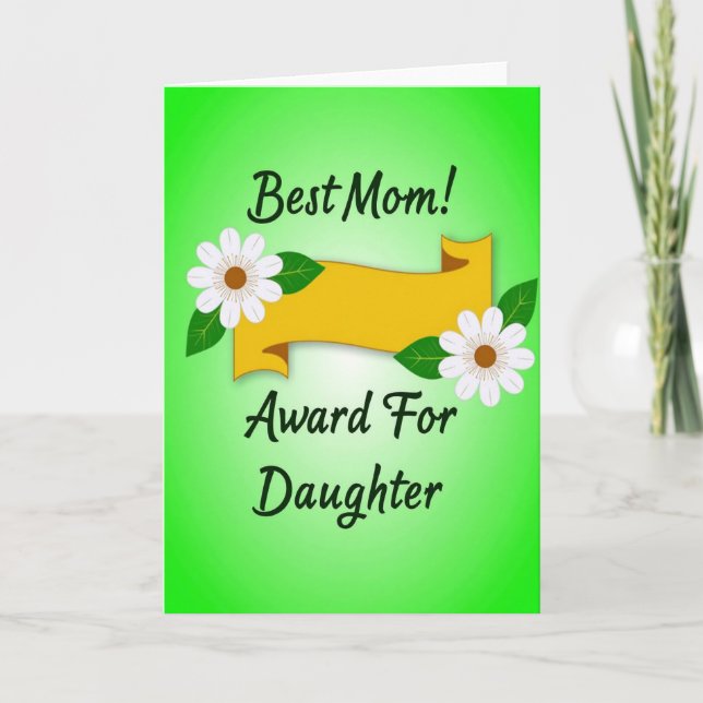 Floral Best Mum Award Card (Front)