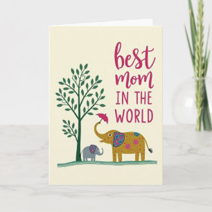 Floral Best Mum World Card
