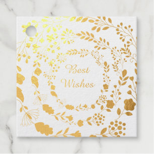 Floral Best Wishes Favour Tags