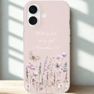 Floral Bible Verse iPhone 16 Case