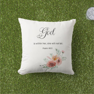 Floral Bible Verse Cushion