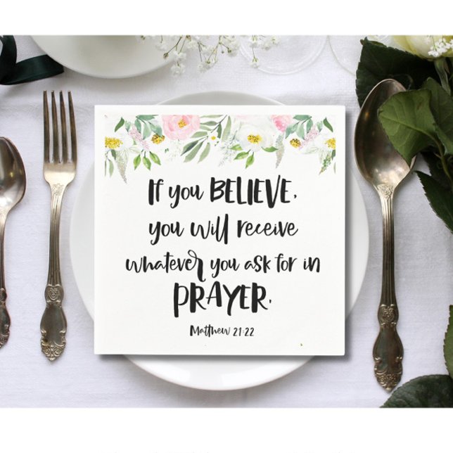 Floral Bible verse Napkin (Creator Uploaded)