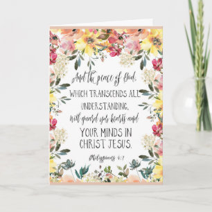 Floral Bible Verse Thank you Folded card
