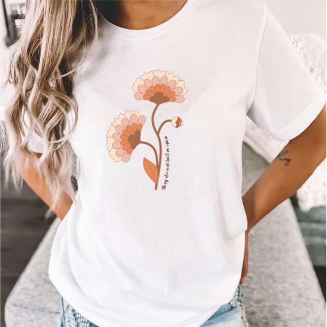 Floral Bible Verse Top, Women's Christian T-Shirt (Creator Uploaded)