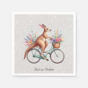 Floral Bicycle Kangaroo Napkins