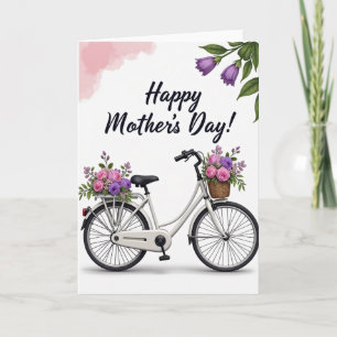 Floral Bicycle Mothers Day Card