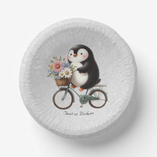 Floral Bicycle Penguin Paper Bowl Plate