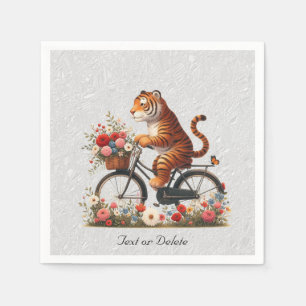 Floral Bicycle Tiger Napkins