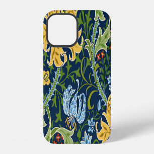 Floral Big Flowers: Dark Green Vintage iPhone 12 Case
