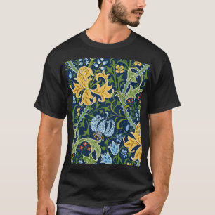 Floral Big Flowers: Dark Green Vintage T-Shirt