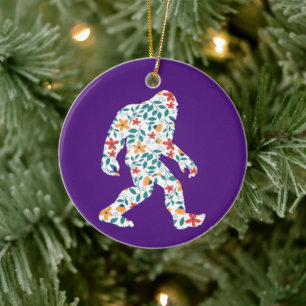 FLORAL BIGFOOT        CERAMIC TREE DECORATION