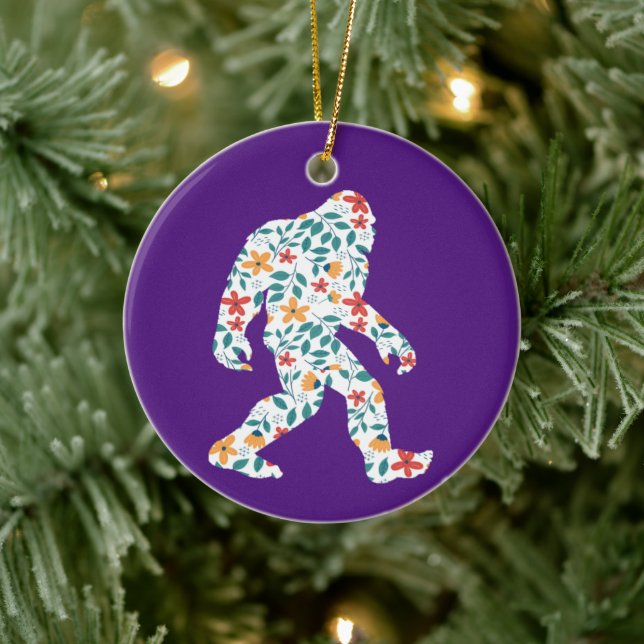 FLORAL BIGFOOT        CERAMIC TREE DECORATION (Tree)