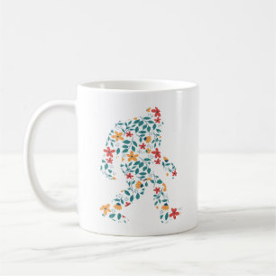 FLORAL BIGFOOT COFFEE MUG