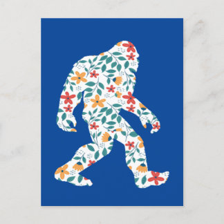 FLORAL BIGFOOT POSTCARD
