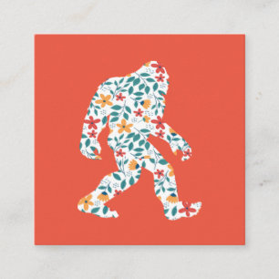FLORAL BIGFOOT SQUARE BUSINESS CARD