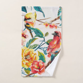 Floral Bird Hand Towel