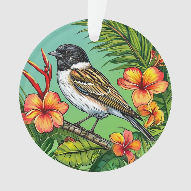 Floral Bird ornament (Front)