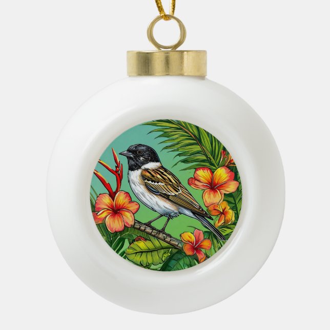 Floral Bird ornament (Front)