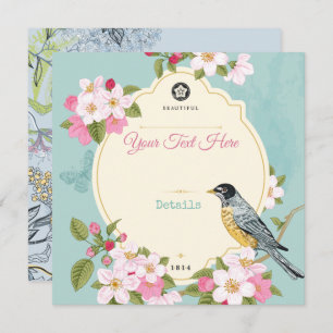 Floral/Bird Save The Date