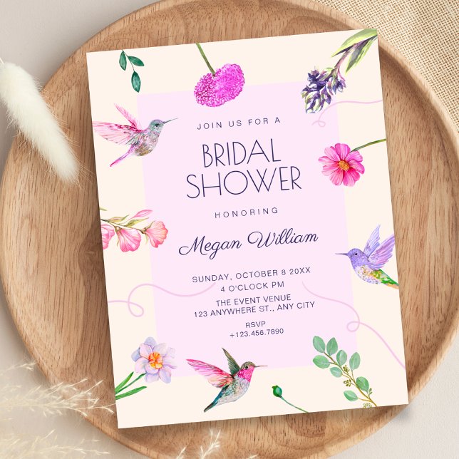 Floral birds bridal shower invitation (Creator Uploaded)