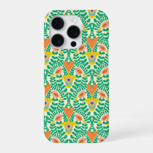 Floral birds with hearts iPhone 16 pro case