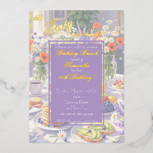 Floral Birthday Brunch Invitation