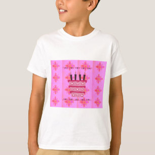 Floral Birthday Cake for Her/Girls Art Print T-Shirt