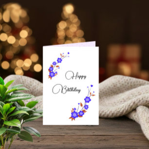 Floral birthday card