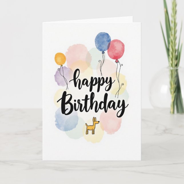 Floral Birthday Celebration Card (Front)