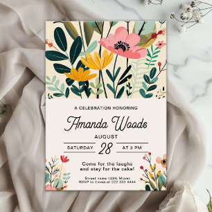 Floral Birthday Celebration Invite