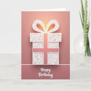 Floral Birthday Etched Card