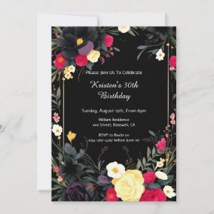 Floral Birthday Invitation