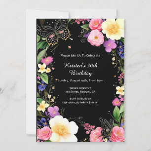 Floral Birthday Invitation