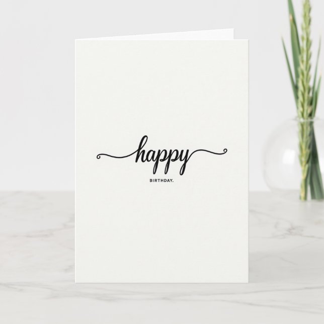 Floral Birthday Lettering Card (Front)
