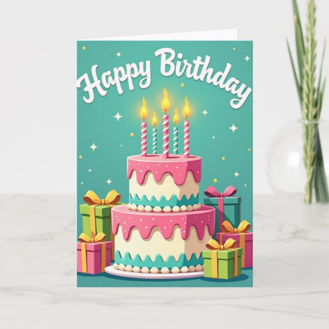 Floral Birthday Party Card (Front)